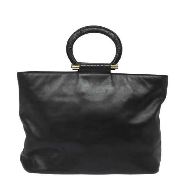 CELINE Hand Bag Leather Black - Picture 3 of 13